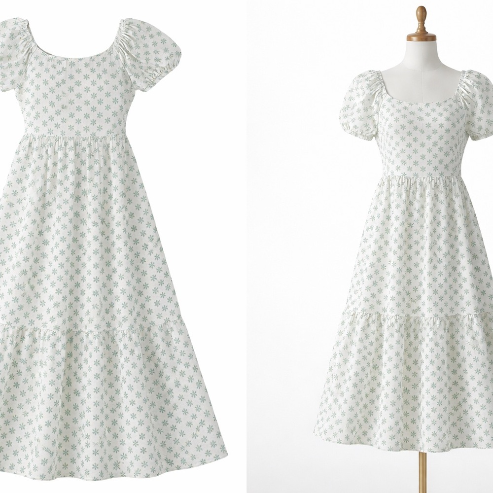 Elegant White Floral Dress